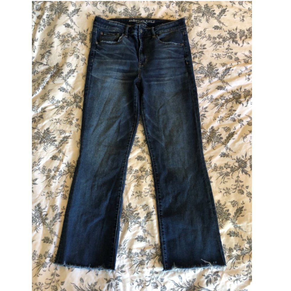 American Eagle Hi-Rise Crop Flare Jeans